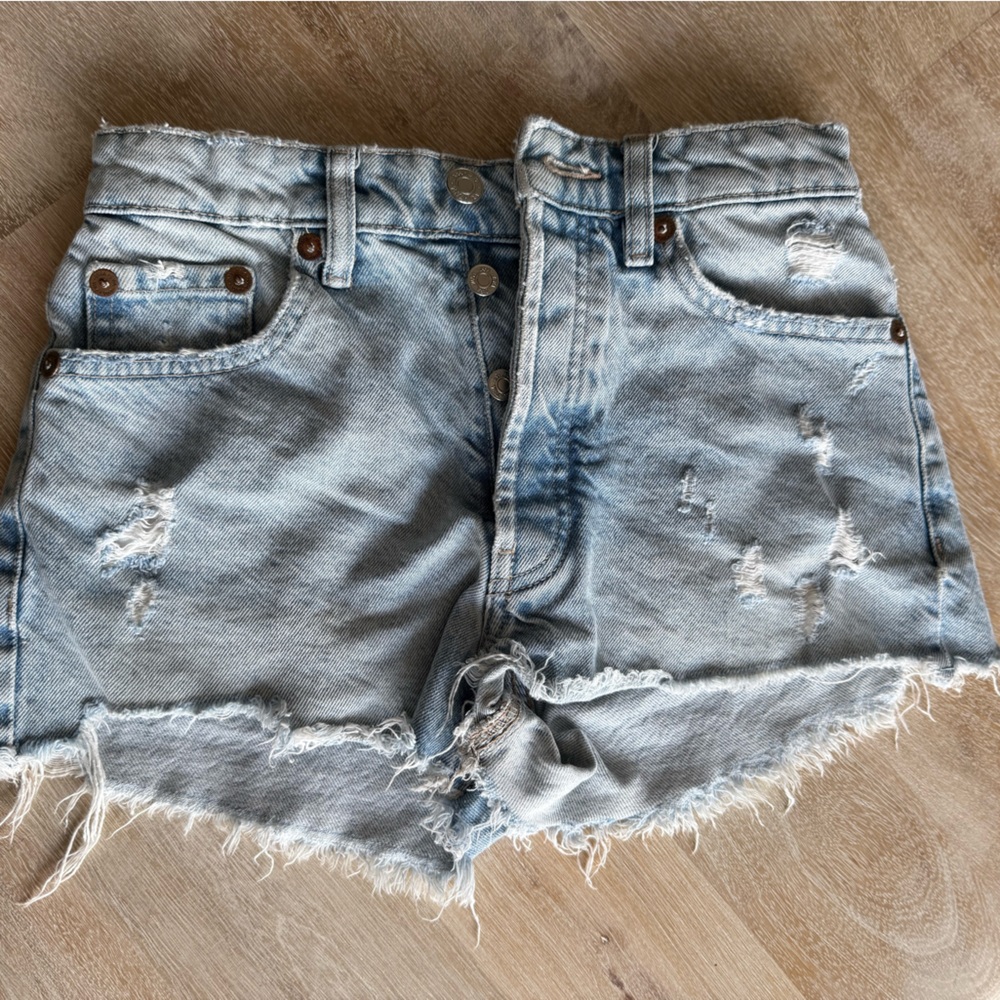 Zara Light Blue Denim Shorts